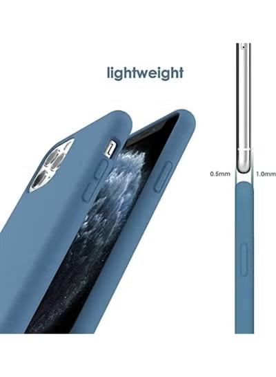 Protective Case compatible with iPhone 11 Pro - Soft Liquid Silicone Gel Slim Rubber Cover Shockproof Bumper Anti-Scratch Anti-Fingerprint (Cobalt Blue)
