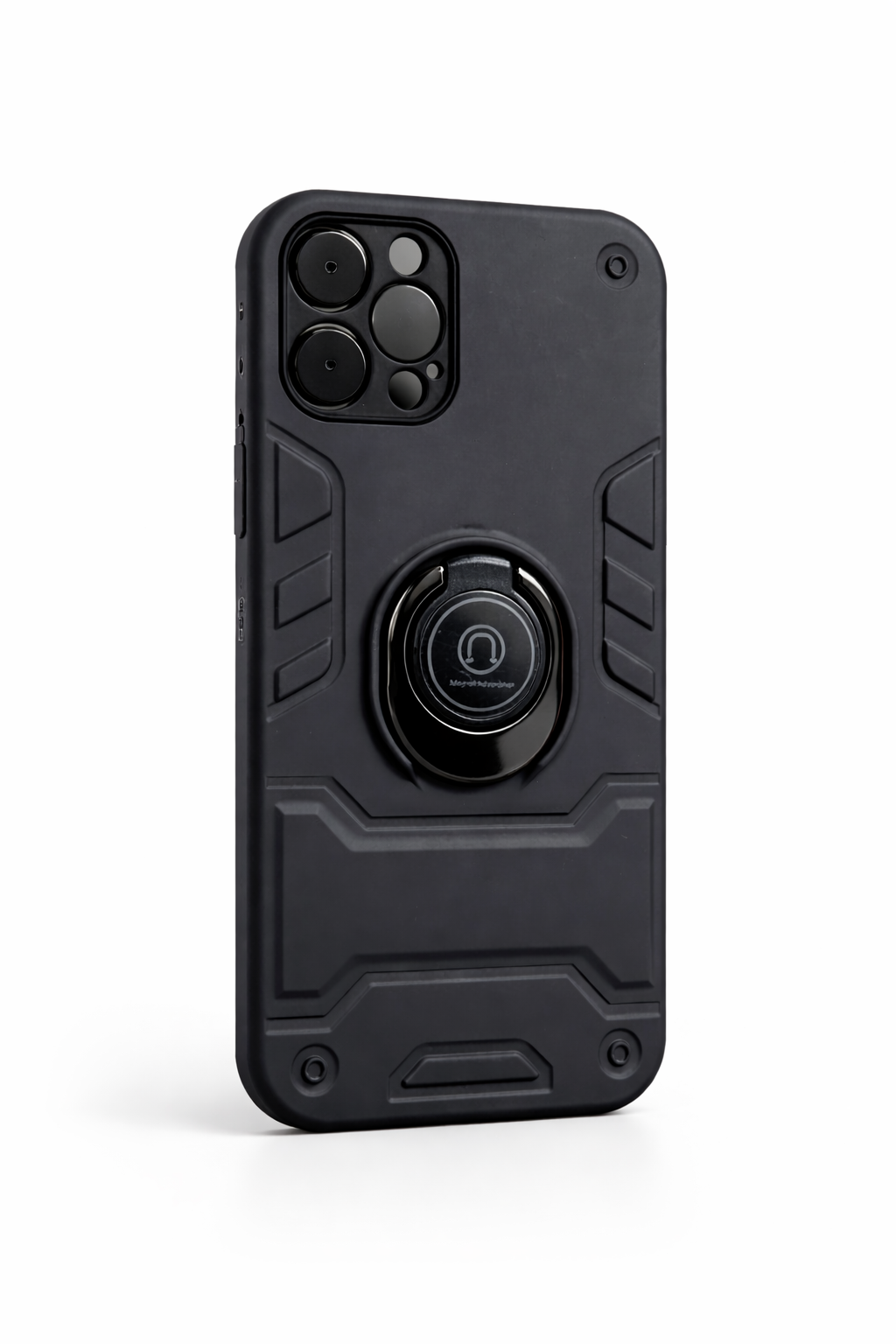 Robot Armor Shockproof Soft TPU and Hard PC Back Cover with Ring Case for iPhone 12 Pro