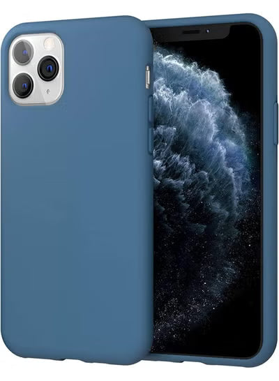 Protective Case compatible with iPhone 11 Pro - Soft Liquid Silicone Gel Slim Rubber Cover Shockproof Bumper Anti-Scratch Anti-Fingerprint (Cobalt Blue)