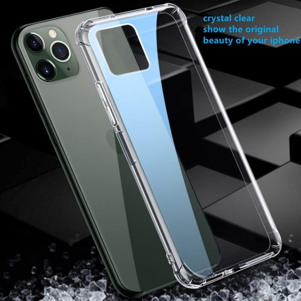 Case for iPhone 11 Pro (5.8-Inch), Premium Flexible Bumper Cover, Transparent Shockproof iPhone 11 Pro Case With Drop Protection Corners, Anti-Scratch Hard PC Back Plate, Crystal Clear