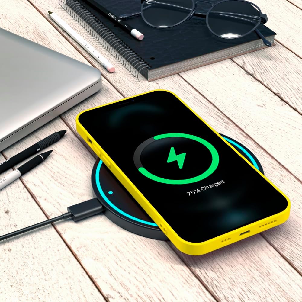 Case for iPhone 11 Pro – Soft Silicone and Soft Microfibre Lining – Extra Thin and Light TPU Protective Cover Yellow