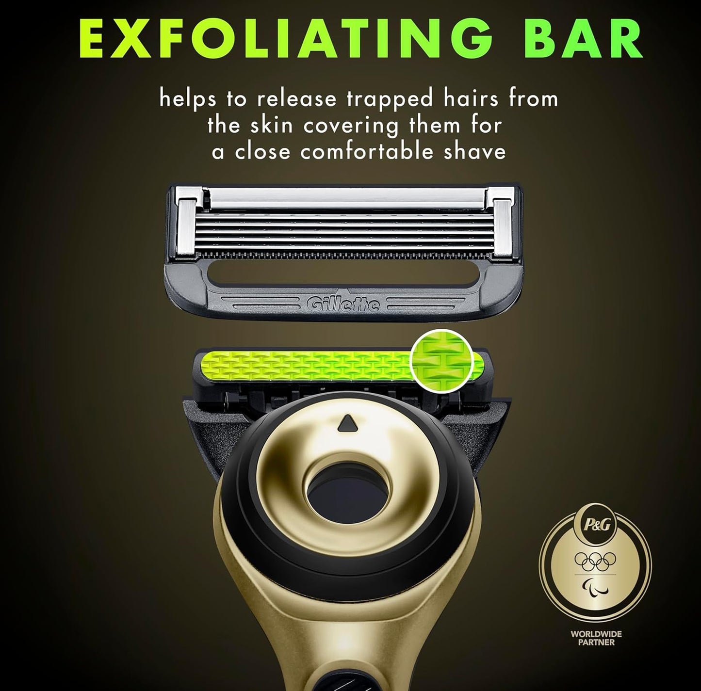 GilletteLabs with Exfoliating Bar Razor for Men, Champion Silver Edition - 1 Handle, 1 Razor Blade Refill, Includes Premium Magnetic Stand