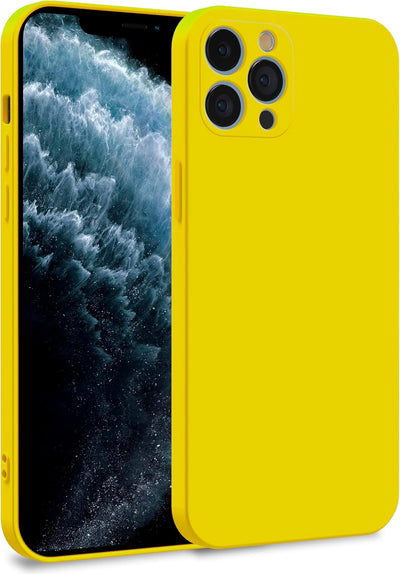 Case for iPhone 11 Pro – Soft Silicone and Soft Microfibre Lining – Extra Thin and Light TPU Protective Cover Yellow