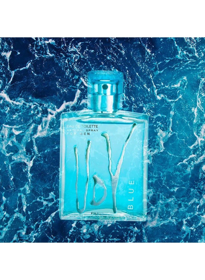 Udv Blue By Ulric De Varens For Men Eau De Toilette Spray, 3.4-Ounces