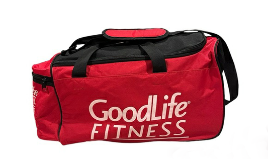 Goodlife Fitness Red Duffle Gym Bag