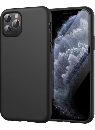 Silicone Case for iPhone 11 Pro 5.8-Inch, Silky-Soft Touch Full-Body Protective Phone Case, Shockproof Cover with Microfiber Lining (Black)