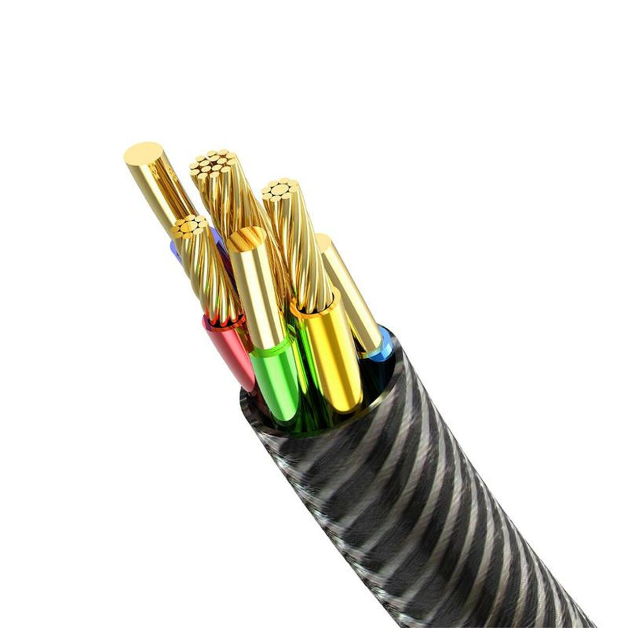 Comma MFI Certified Zinc Woven PD Braided Cable Jub Series, Charge 50% Within 30 Min (3A, 1.5M)
